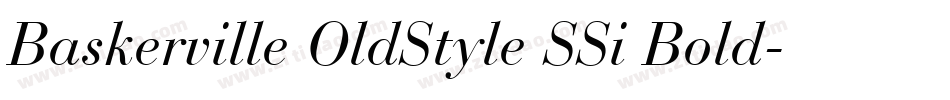 Baskerville OldStyle SSi Bold字体转换
